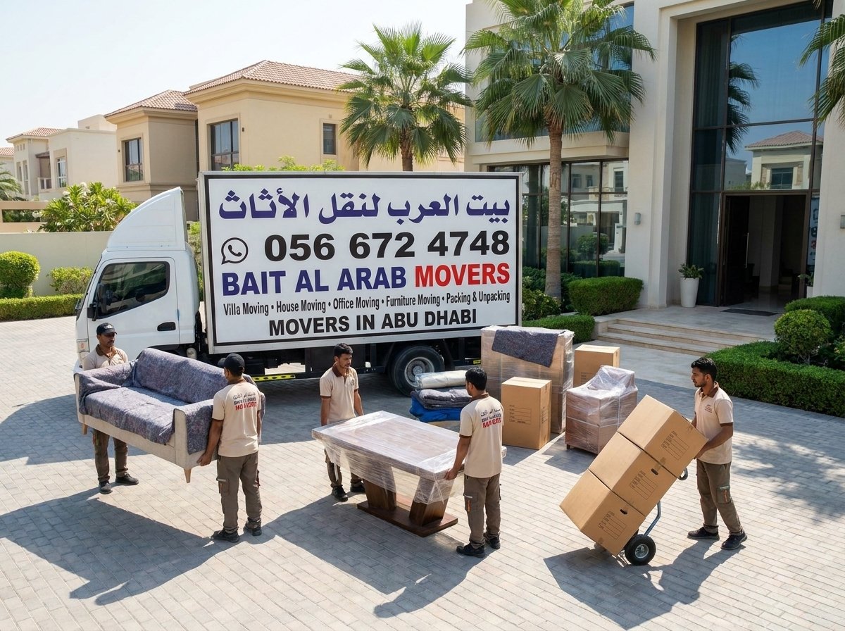 نقل عفش في أبوظبي بسيارات مغلقة مجهزة